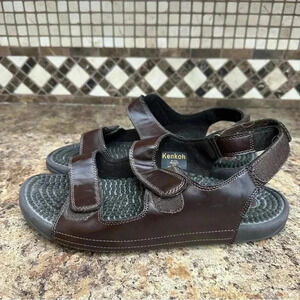 Kenkoh Women’s 2312 Balance Brown Leather Massage Sandals US 11 EU 42 Gladiator